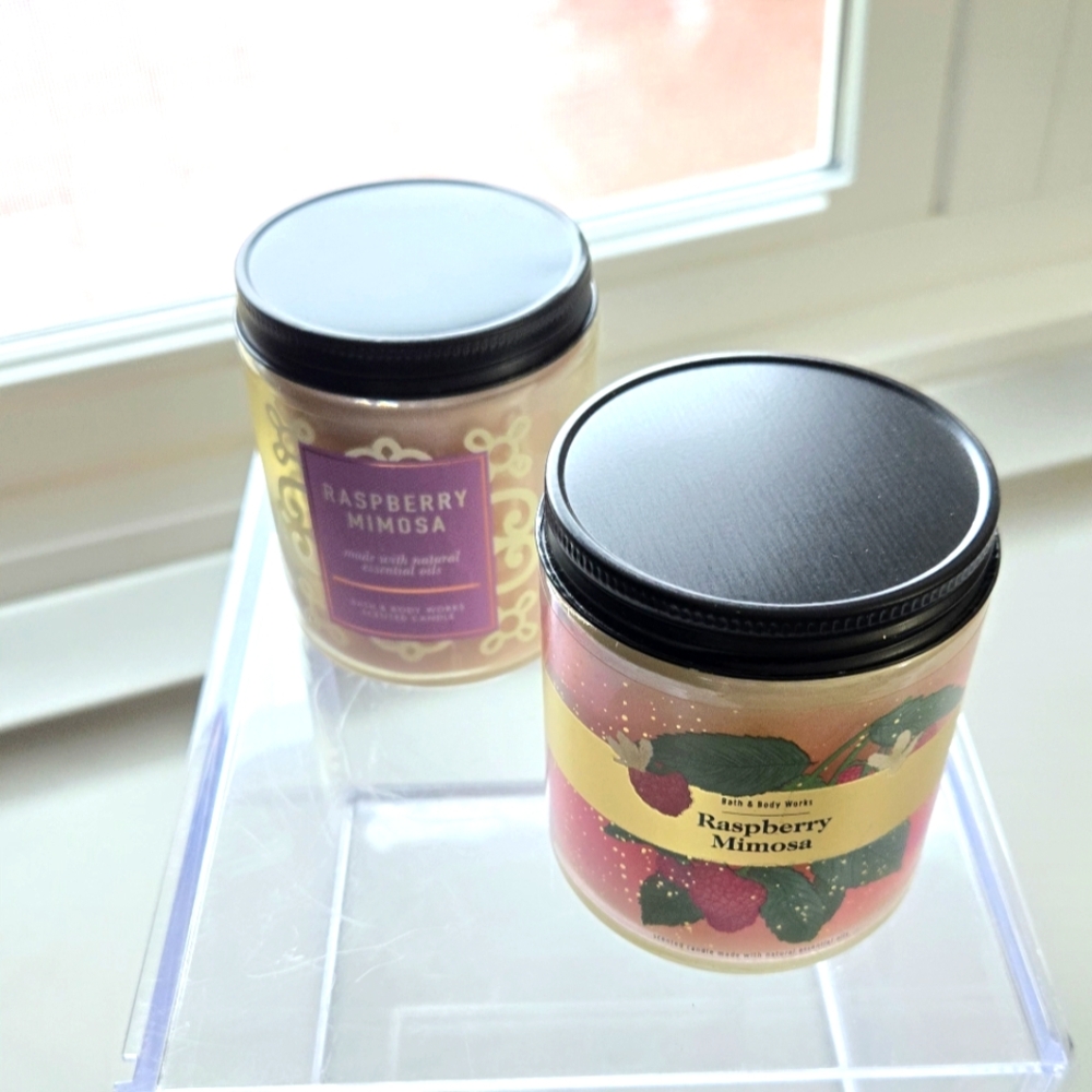 Raspberry Mimosa Bath & Body 7 Oz Candles • 2 Piece